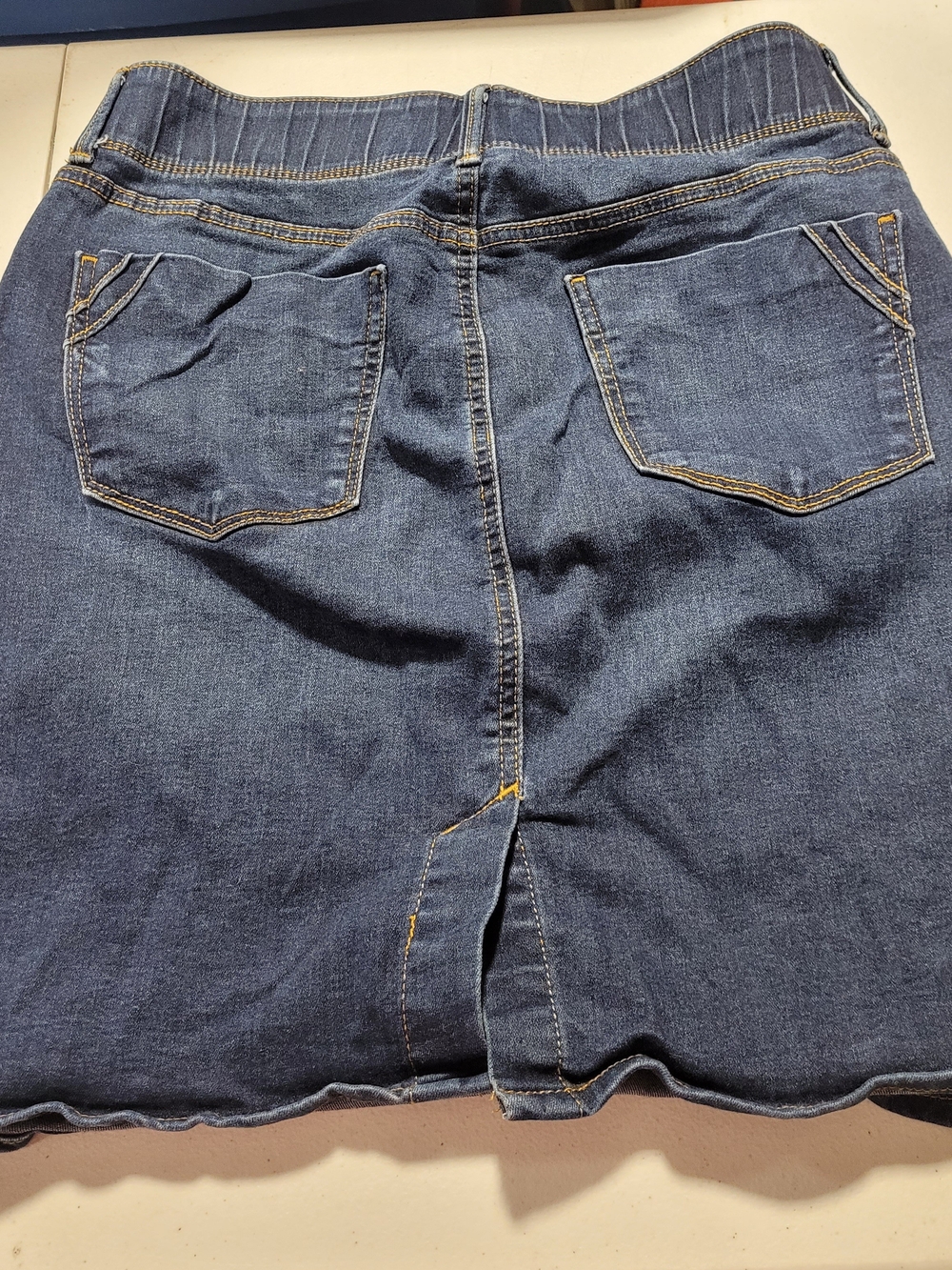 Apt. 9 Dark Blue High-Waist Button-Front Denim Pencil Skirt - Picture 3 of 3